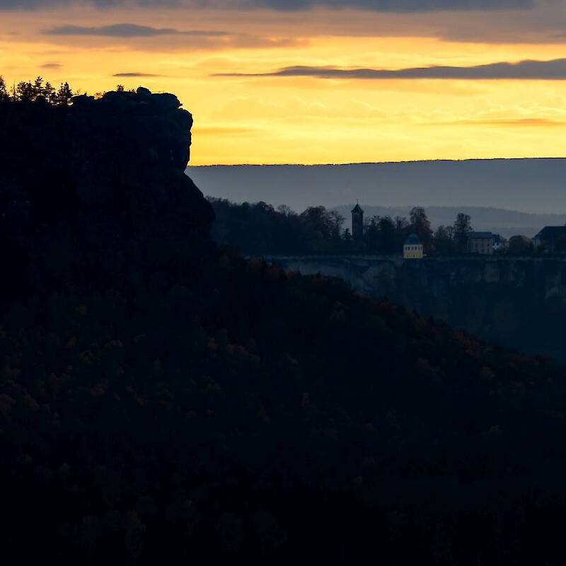 Lilienstein und Festung Königstein